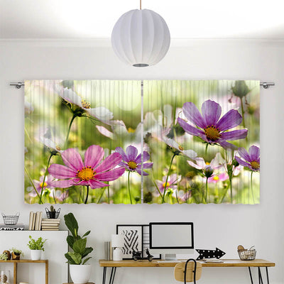 Vorhang Motiv Blumen Bluehen auf Wiese