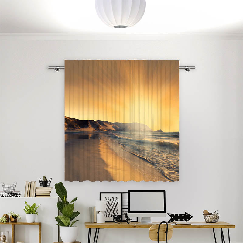 Vorhang Motiv Sonnenuntergang Strand