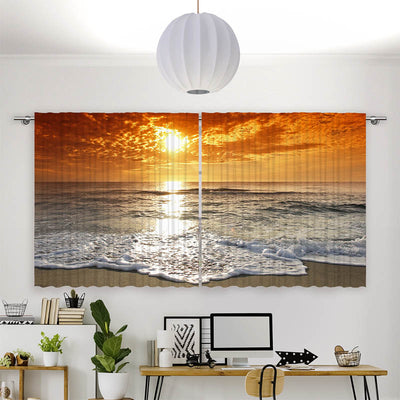 Vorhang Motiv Meer Sonnenuntergang