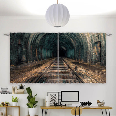 Vorhang Motiv Alter Eisenbahn Tunnel