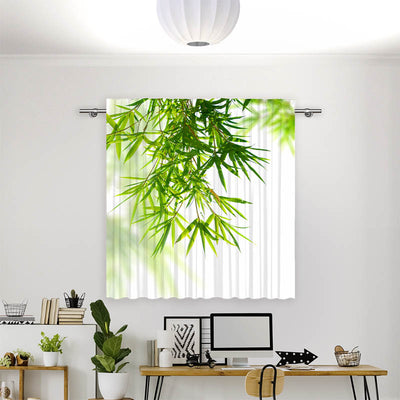 Vorhang Motiv Bambusblaetter von Oben