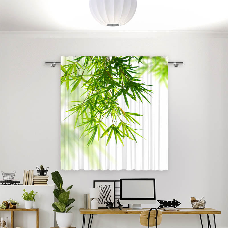 Vorhang Motiv Bambusblaetter von Oben