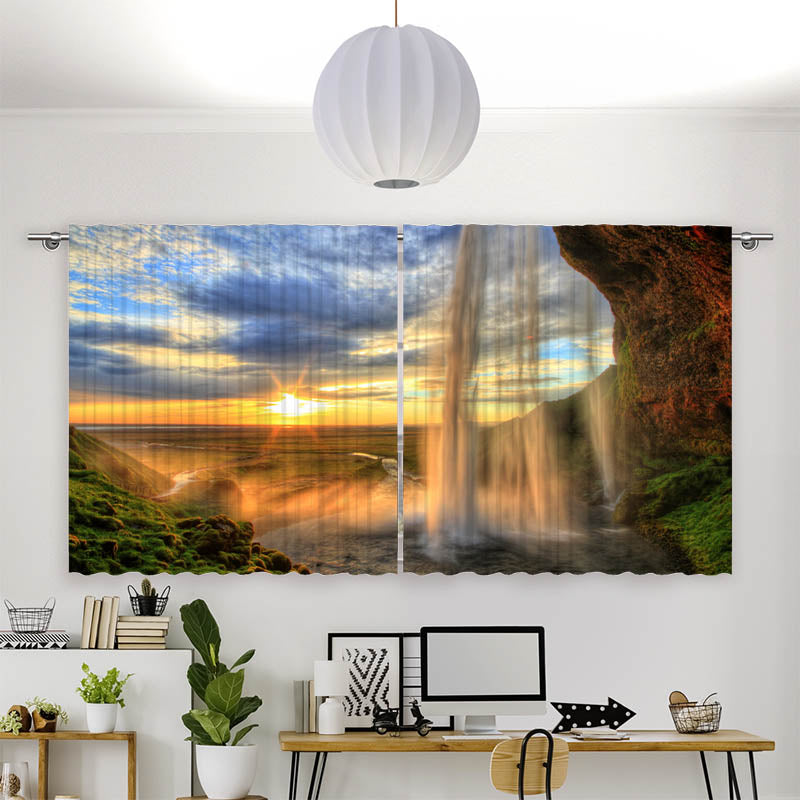 Vorhang Motiv Seljalandfoss Wasserfall