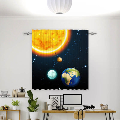 Vorhang Motiv Sonne und Planeten