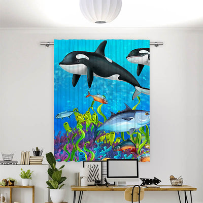 Vorhang Motiv Orcas