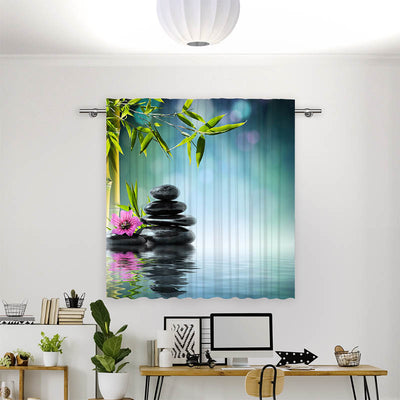 Vorhang Motiv Black Stones Wellnes