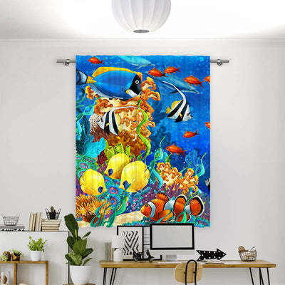 Vorhang Motiv Fische Comic