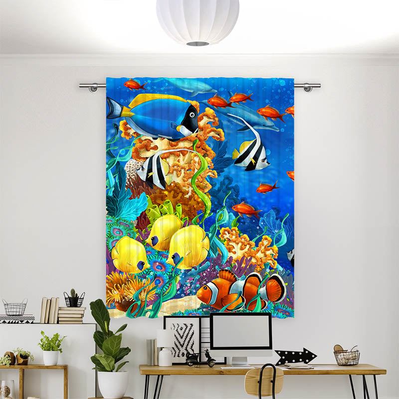 Vorhang Motiv Fische Comic