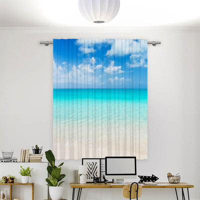 Vorhang Motiv Meer Blauer Himmel