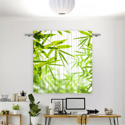 Vorhang Motiv Bambusblaetter Spa Wellness