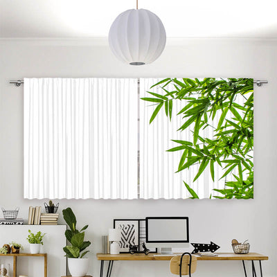 Vorhang Motiv Bambusblaetter Freigestellt