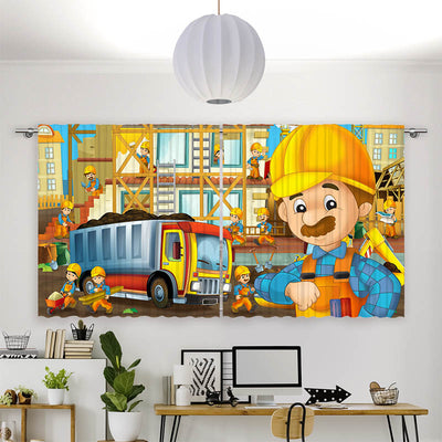Vorhang Motiv Baustelle