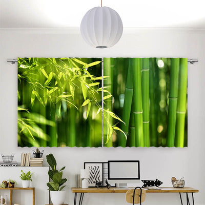 Vorhang Motiv Bambus Strauch