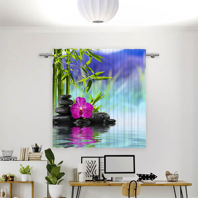 Vorhang Motiv Spa Orchidee Steine