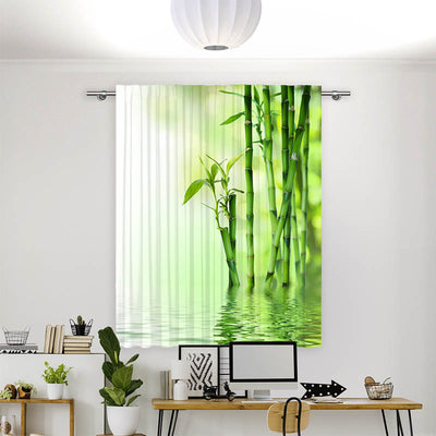 Vorhang Motiv Bambus Wasser