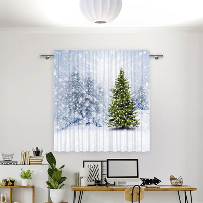 Vorhang Motiv Tannenbaum Winter