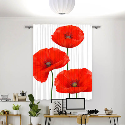 Vorhang Motiv Mohnblumen