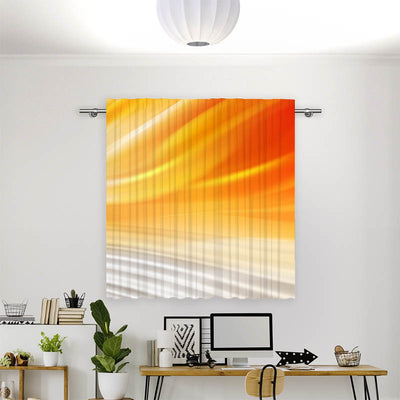 Vorhang Motiv Wellen Orange Grau