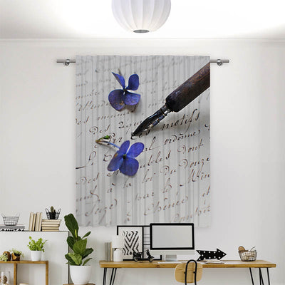 Vorhang Motiv Hortensien Brief Fueller Vintage