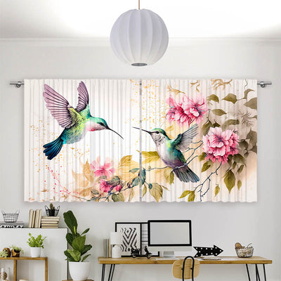 Vorhang Motiv Kolibri Gemalt