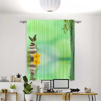 Vorhang Motiv Schmetterling Zen Stones