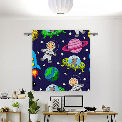 Vorhang Motiv Astronauten im Weltraum