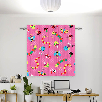 Vorhang Motiv Raupen und Schmetterlinge