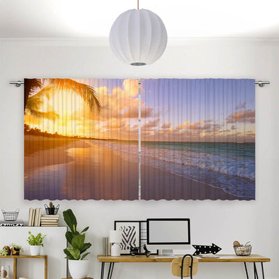 Vorhang Motiv Sonnenuntergang Meer