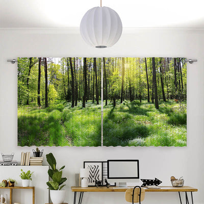 Vorhang Motiv Wald Panorama