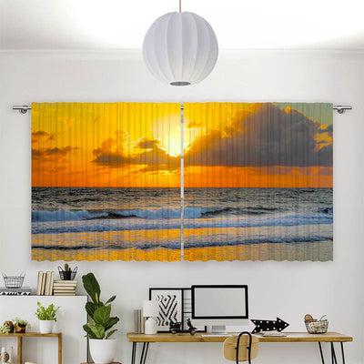 Vorhang Motiv Sonnenuntergang Meer
