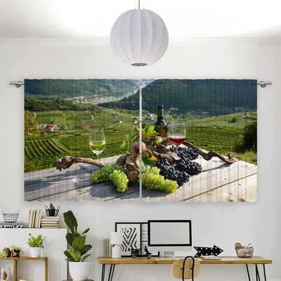 Vorhang Motiv Trauben Wein Natur
