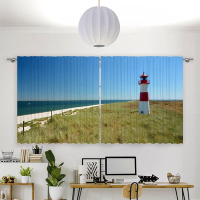 Vorhang Motiv Feld mit Sonnenlicht