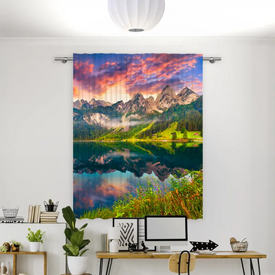 Vorhang Motiv Gosausee Berglandschaft