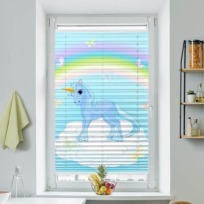 Wabenplissee Motiv Einhorn auf der Wolke