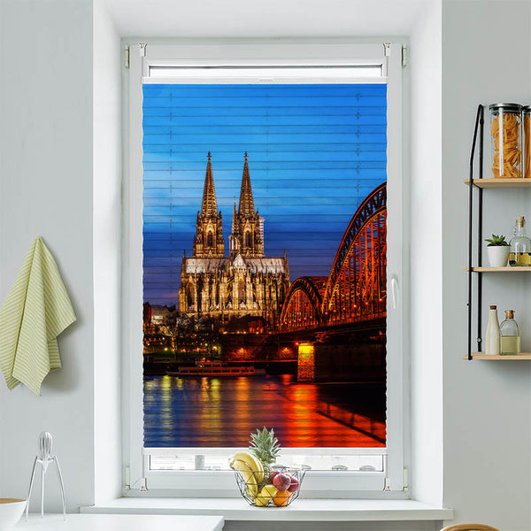 Wabenplissee Motiv "Koelner Dom"