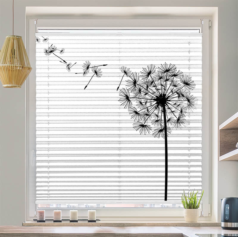 Wabenplissee Motiv Pusteblume Grafik