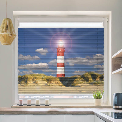 Wabenplissee Motiv Leuchtturm