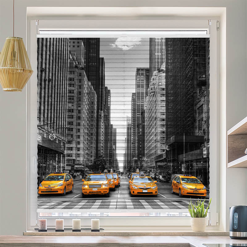 Wabenplissee Motiv New York Taxi