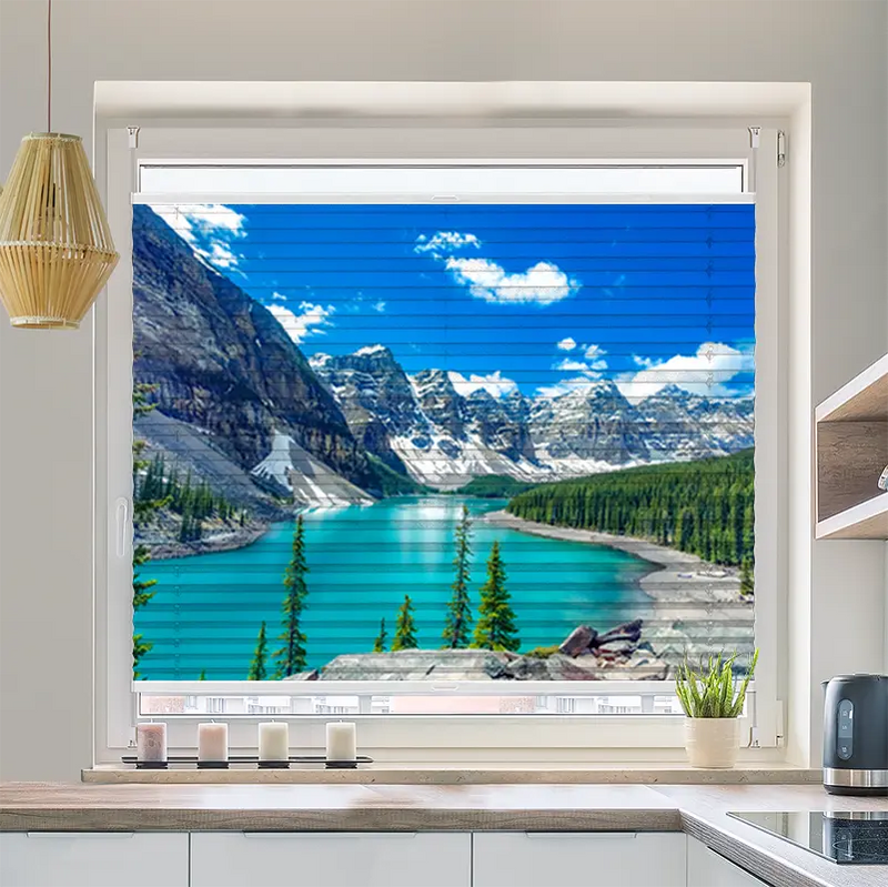 Wabenplissee Motiv Morain Lake Bergsee