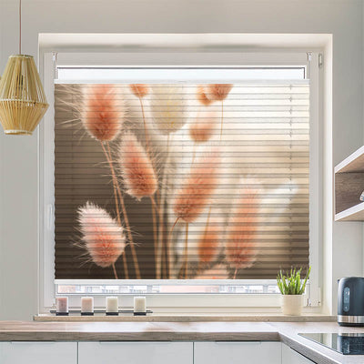 Wabenplissee Motiv Flauschiges Hasenschwanzgras