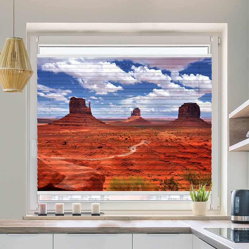 Wabenplissee Motiv Monument Valley