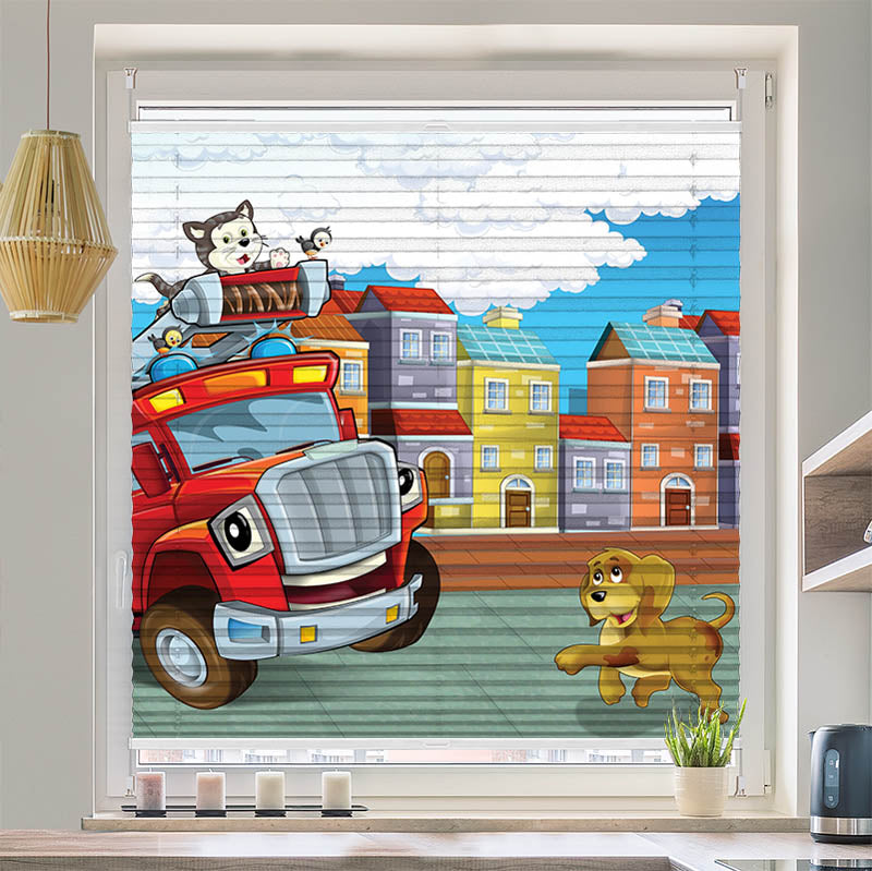 Wabenplissee Motiv "Feuerwehr"