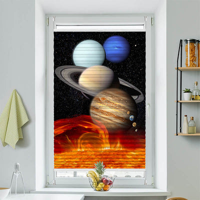 Wabenplissee Motiv Planeten