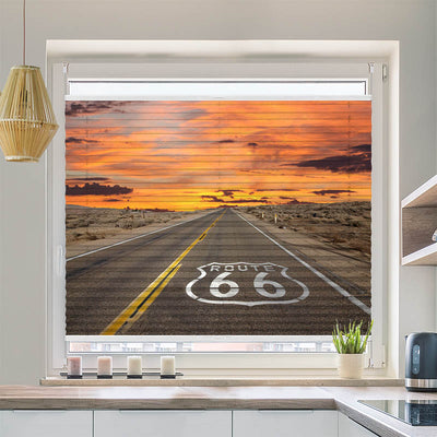 Wabenplissee Motiv Route 66