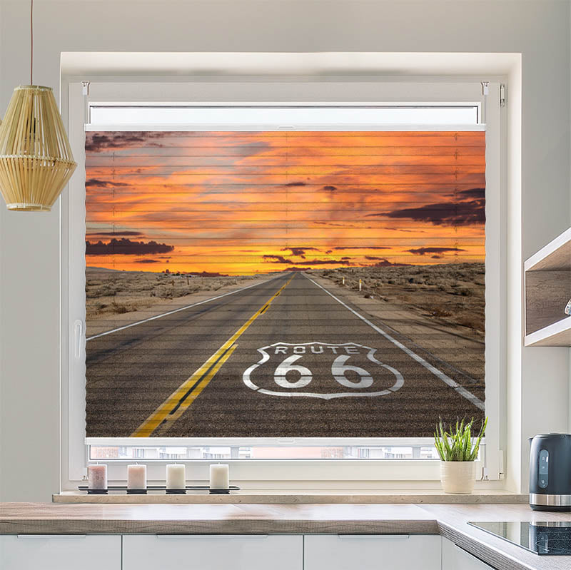 Wabenplissee Motiv Route 66