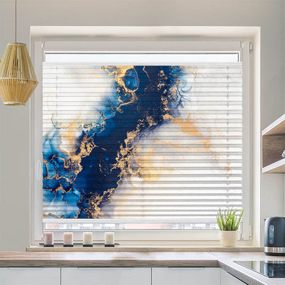 Wabenplissee Motiv Abstrakte Kunst Marmortinte