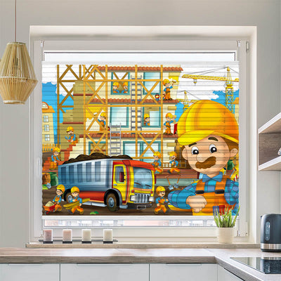 Wabenplissee Motiv Baustelle