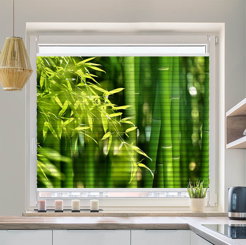 Wabenplissee Motiv Bambus Strauch