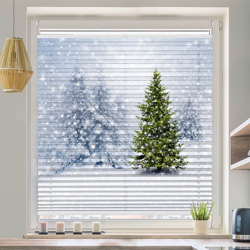 Wabenplissee Motiv Tannenbaum Winter