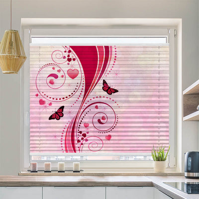 Wabenplissee Motiv Schmetterlinge Grafik